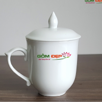 Cốc sứ Bát Tràng nắp lửa