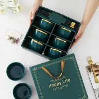 Set bát-chén cơm Happylife xanh