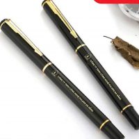Bút kim loại chỉ vàng dáng thẳng (BUT02) - Ảnh 3