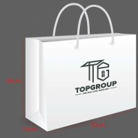 Túi giấy dày ivory trắng size 33x13x26 có cán màng (TUI-G03) - Ảnh 2