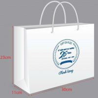 Túi giấy dày ivory trắng size 30x11x23 có cán màng (TUI-G04) - Ảnh 3