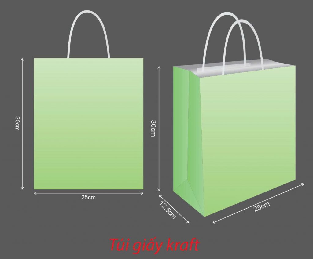 Túi kraft quai giấy in logo đựng quà doanh nghiệp Đà Nẵng