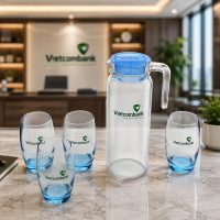 Bộ bình ly luminarc 5 món xanh