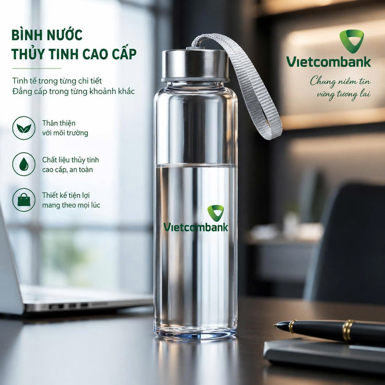 Chai thủy tinh có dây đựng nước tại đà nẵng