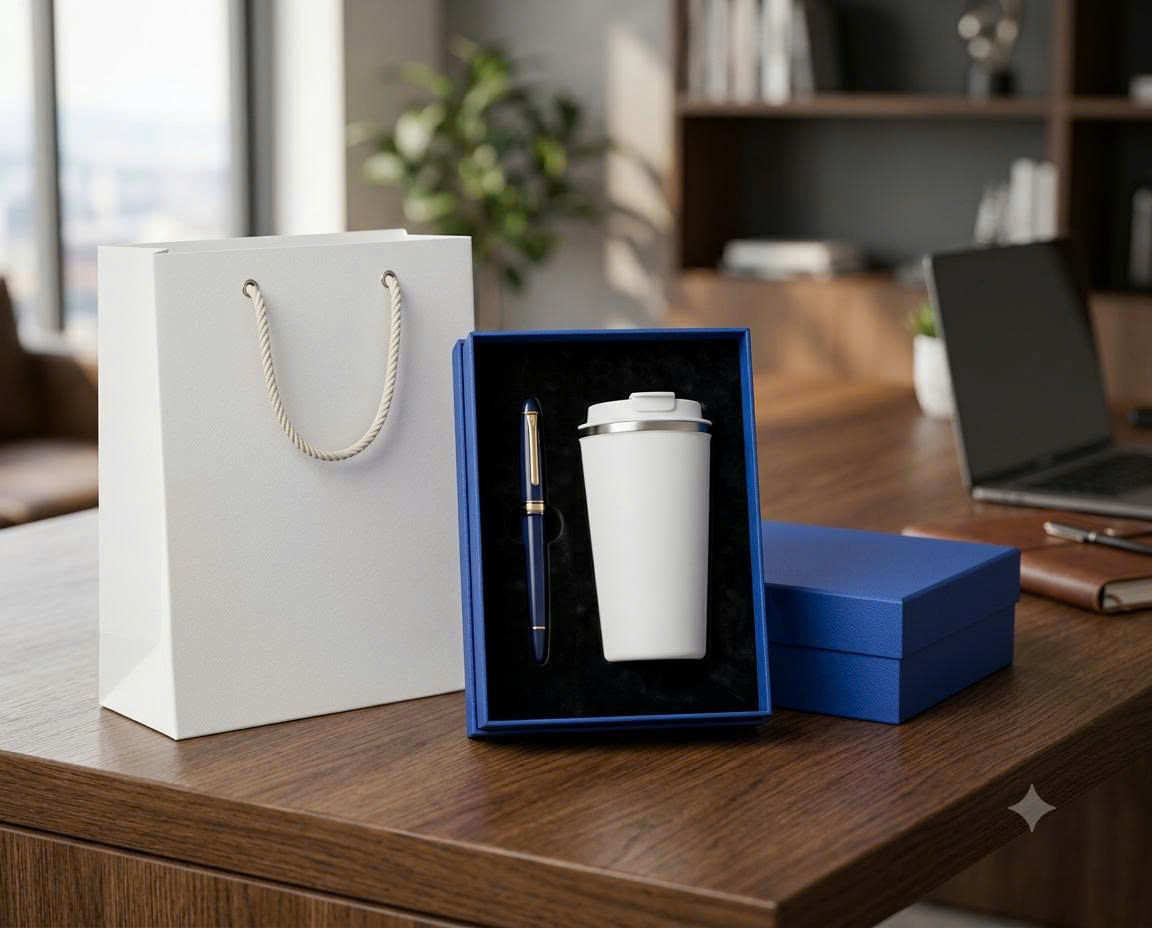 Set quà tặng (Cốc giữ nhiệt + Bút kim loại)